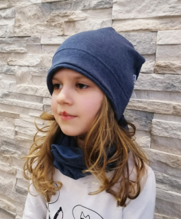 Bavlněná čepice Martina + nákrčník / DVOJITÁ