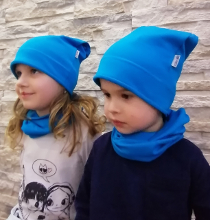 Bavlněná čepice Libor + nákrčník / DVOJITÁ